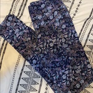 Lularoe OS leggings | Blue print